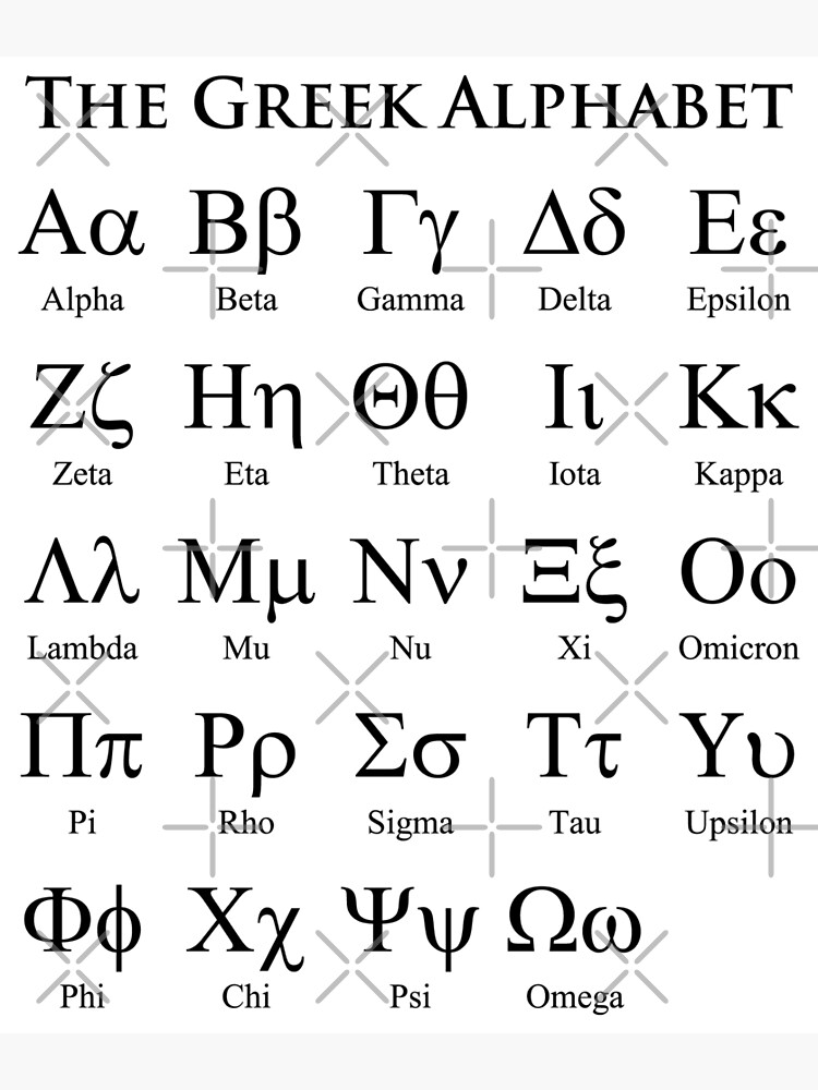 Discover The Greek Alphabet Premium Matte Vertical Poster