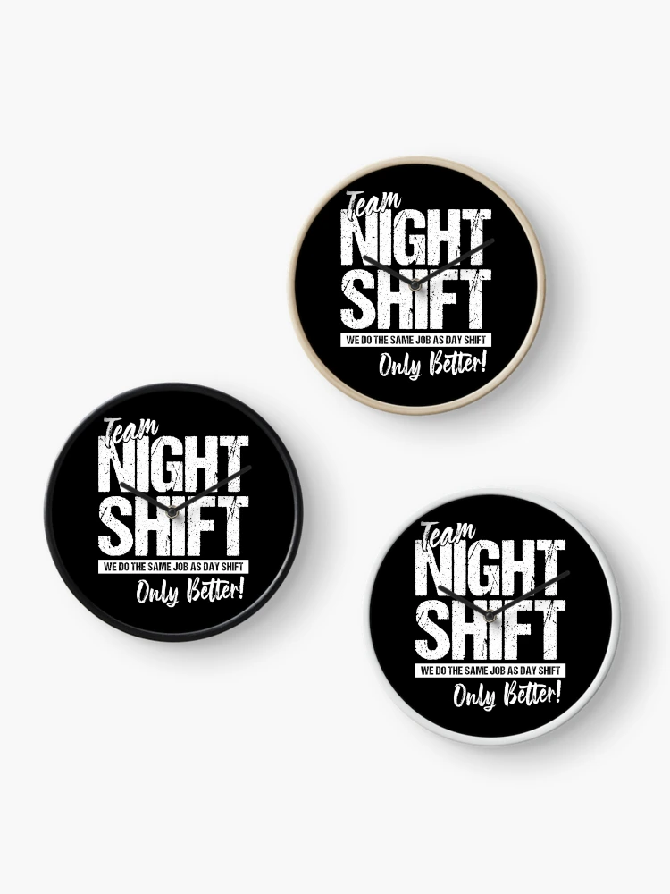 Thumbnail 3 of 4, Clock, Team night shift designed and sold by chococaramels.
