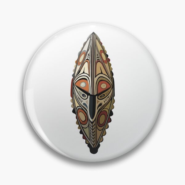 Item preview, Sepik Tribal Mask - Papua New Guinea, Hand Drawn designed and sold by PNG-pikinini.