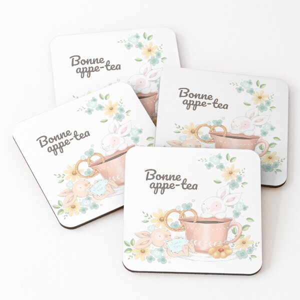 Bonne appe-tea Alsace Coasters (Set of 4)