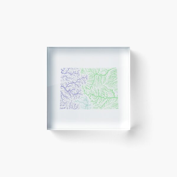 Item preview, Colorado River Basin Map in Rainbow Colours with White Background designed and sold by GrasshopperGeo.