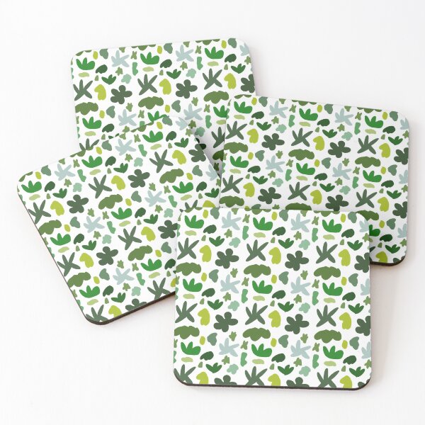 Item preview, Whimsical Wonky Green Tone Random Shapes Pattern  designed and sold by wenjunior.