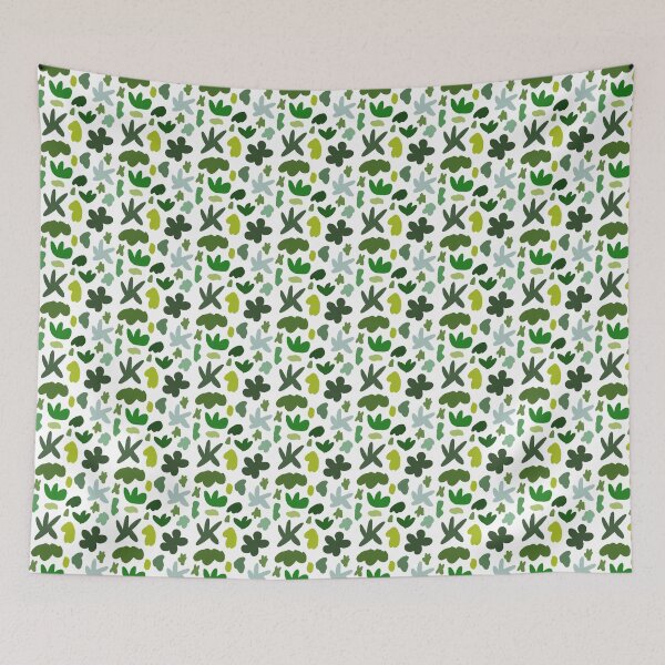 Item preview, Whimsical Wonky Green Tone Random Shapes Pattern  designed and sold by wenjunior.