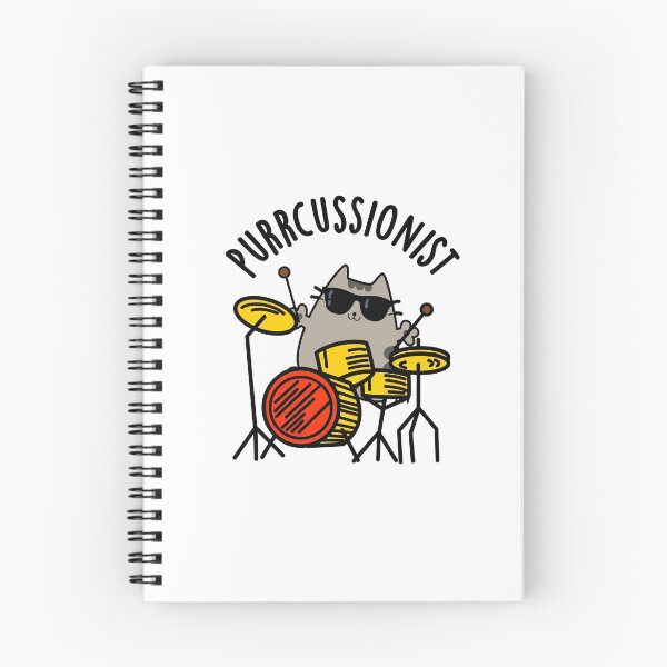 Item preview, Purr-cussionist Funny Drummer Cat Puns  designed and sold by punnybone.