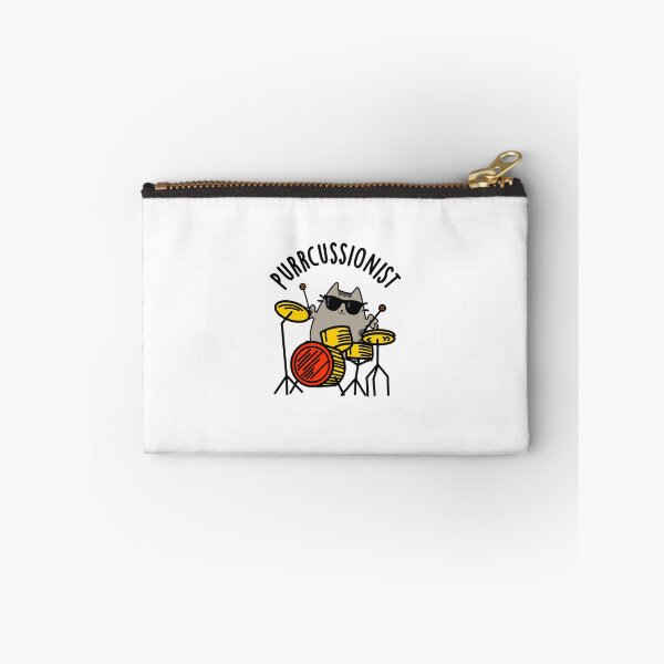Item preview, Purr-cussionist Funny Drummer Cat Puns  designed and sold by punnybone.
