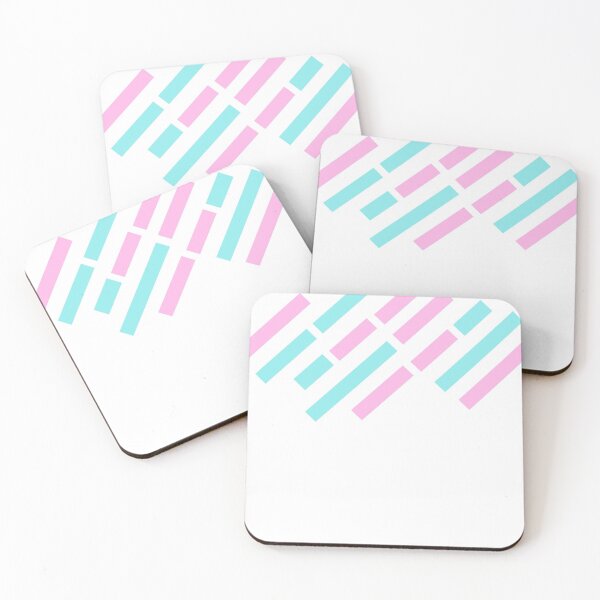 Item preview, Pink and aqua blue stripe ribbon pattern-broken line designed and sold by Mammanation.