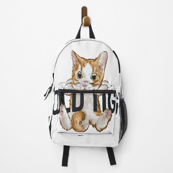 Item preview, Little Kitten Hanging Hold Tight Slogan Illustration designed and sold by Peekonet.