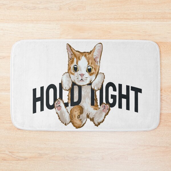Item preview, Little Kitten Hanging Hold Tight Slogan Illustration designed and sold by Peekonet.