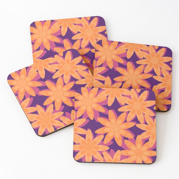 Item preview, Orange and purple florals designed and sold by Julie  Owen.