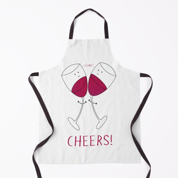 Item preview, Wine Glass Cheers Cartoon designed and sold by Billi French Illustrations.