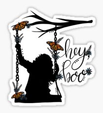 To Kill A Mockingbird, inspired silloette - Hey, Boo. Sticker
