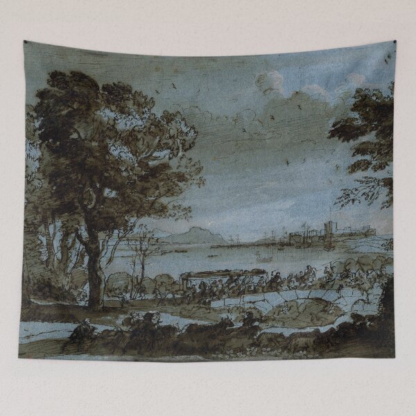 Item preview, Coast scene with a battle on a bridge by Claude Lorrain designed and sold by Vintage Designs +.