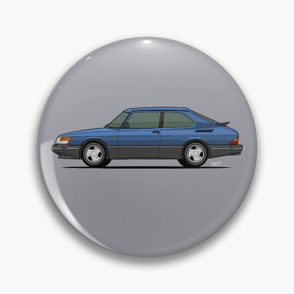 Item preview, Saab 900 Turbo single side view illustration - BLUE designed and sold by RJWautographics.