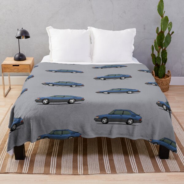 Item preview, Saab 900 Turbo single side view illustration - BLUE designed and sold by RJWautographics.