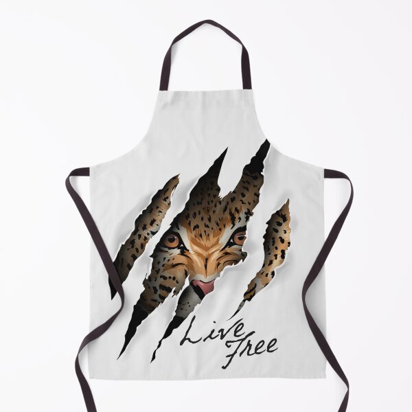 Item preview, Live Free Slogan with Leopard Face Claw Mark Illustration designed and sold by Peekonet.