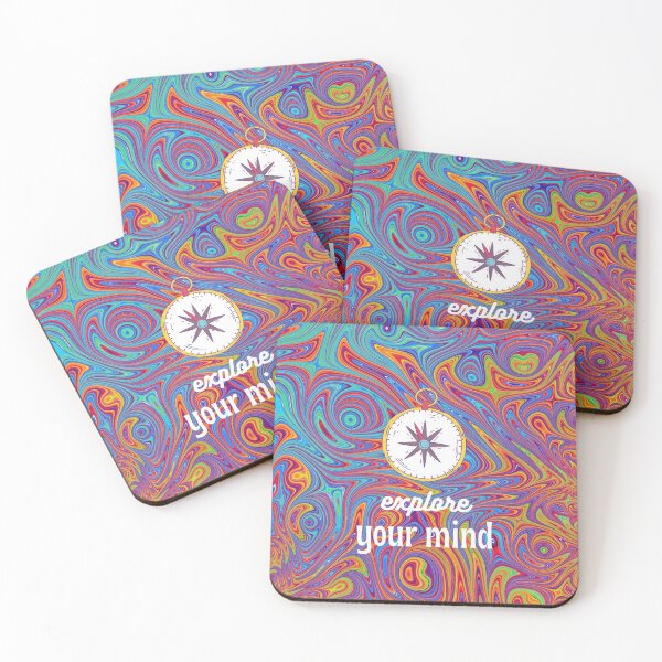 Item preview, Hippie Psychedelic Explore Your Mind Compass designed and sold by Natasha Rolfe.