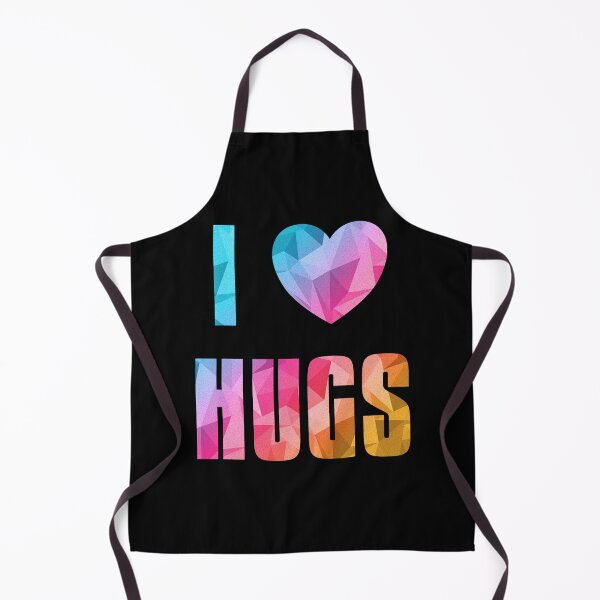Item preview, I Heart Hugs - Text design with Low Poly Triangle Pattern Overlay - Retro Outrun Vaporwave Colors designed and sold by dylanxh.