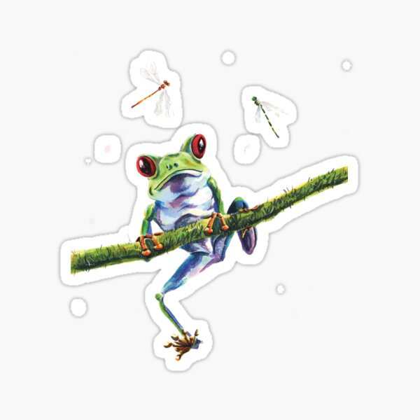 Curious Frog Sticker