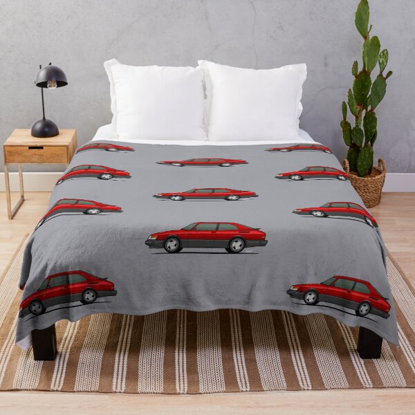 Item preview, Saab 900 Turbo single side view illustration - RED designed and sold by RJWautographics.