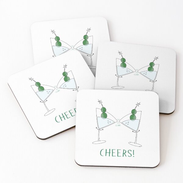 Item preview, Martini Glass Cheers Cartoon designed and sold by Billi French Illustrations.
