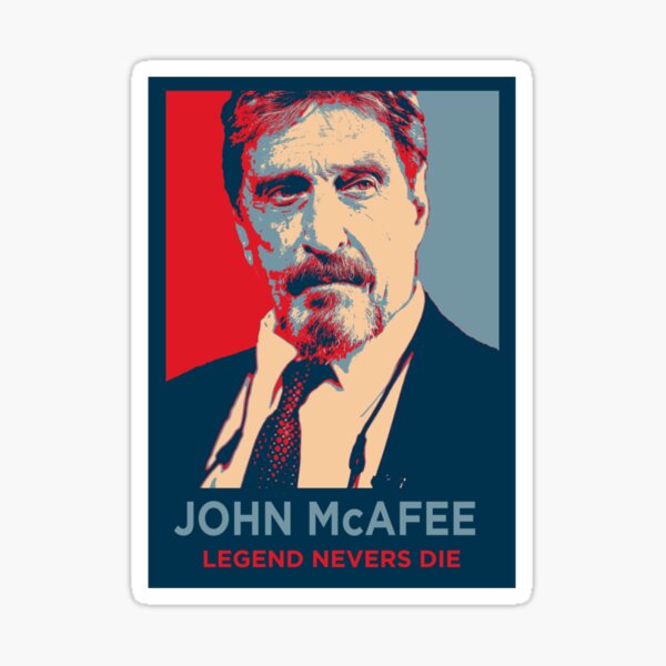 Item preview, JOHN MCAFEE LEGEND NEVERS DIE retr| Perfect Gift designed and sold by s2rkbrita.