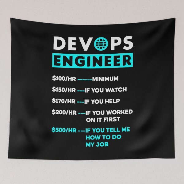 Item preview, DevOps Engineer Cloud Computing Hourly Rate Funny designed and sold by ShopTheStyle.