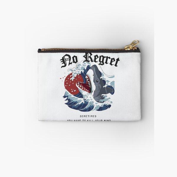 Item preview, No Regret Slogan with Shark Ocean Wave Illustration designed and sold by Peekonet.