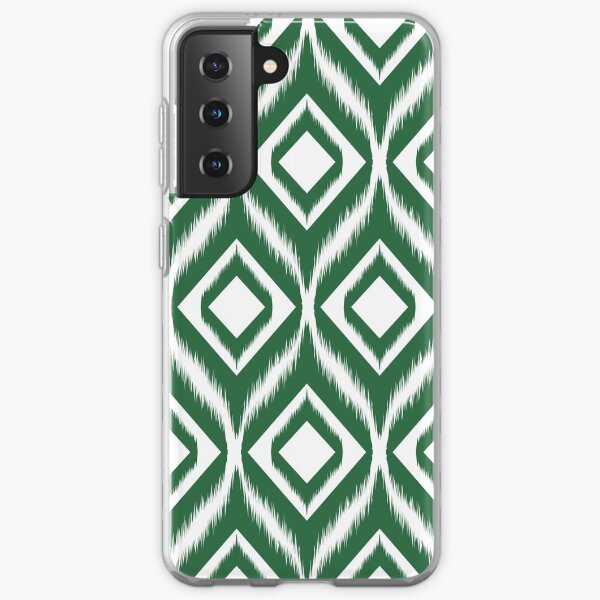 Ikat pattern ethnic tribal textile fabric aztec motif geometric mandalas native boho bohemian carpet African American digital paper Samsung Galaxy Soft Case