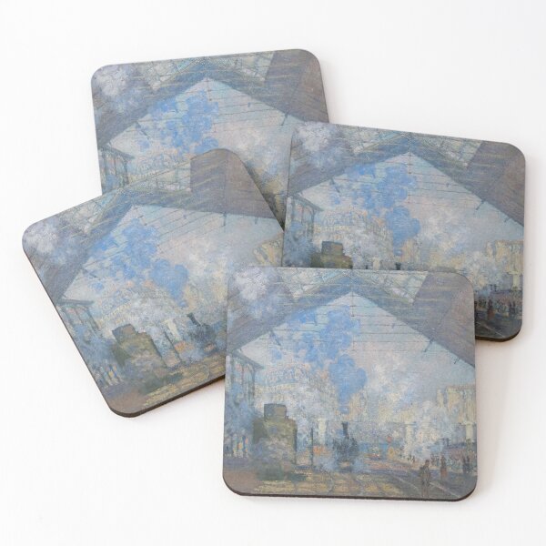Item preview, Claude Monet Painting - La Gare Saint Lazare designed and sold by Coffeesnow.