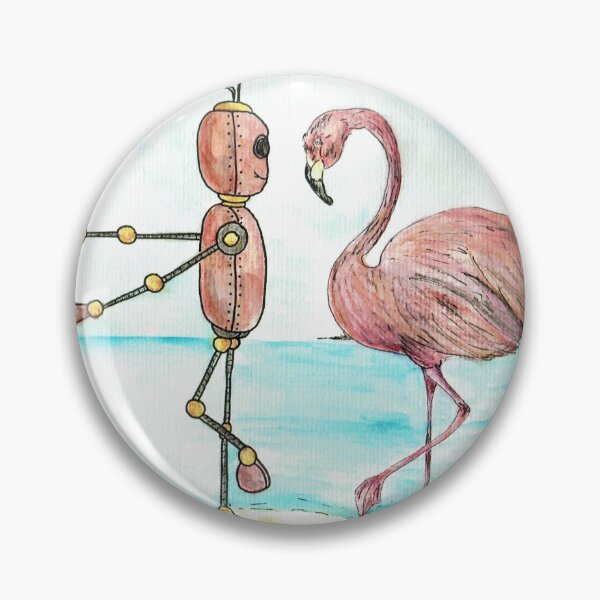 Item preview, Robot Meets Flamingo designed and sold by Guidiart.