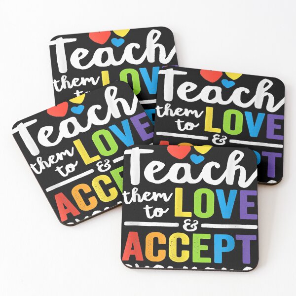 Item preview, Teach Them To Love And Accept Everyone Teacher Pride LGBT designed and sold by DeanLee.