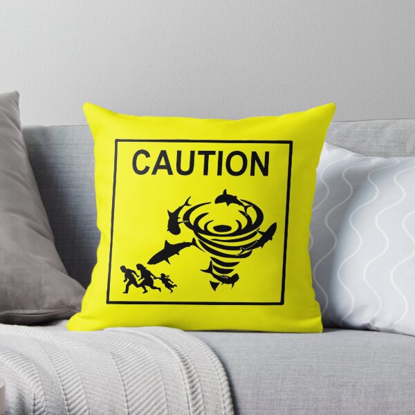 Sharknado Crossing Throw Pillow