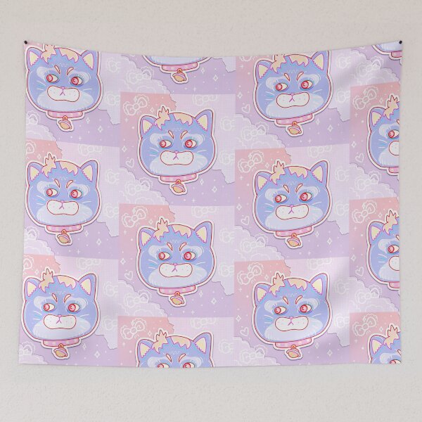 Item preview, cat blobs: apathetic british shorthair (square) designed and sold by opalsunsetart.