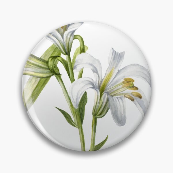 Item preview, Washington Lily Floral Illustration designed and sold by JoyforU.
