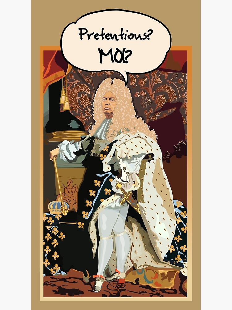 Pretentious, moi? Donald Trump Louis XIV wig breeches funny Sticker for  Sale by SolidEarthArt