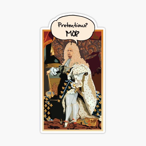 Pretentious, moi? Donald Trump Louis XIV wig breeches funny Sticker for  Sale by SolidEarthArt