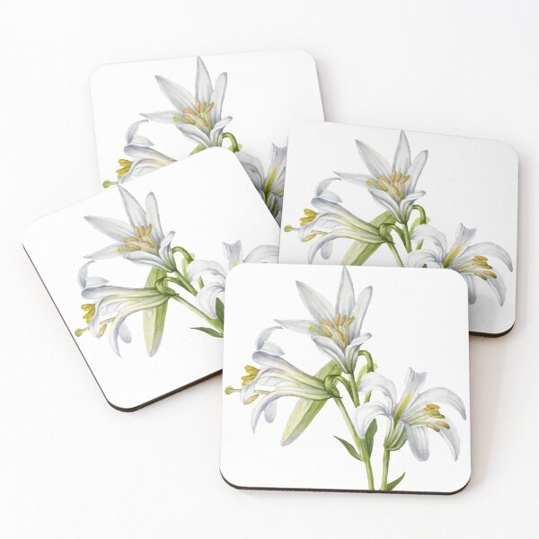 Item preview, Washington Lily Floral Illustration designed and sold by JoyforU.