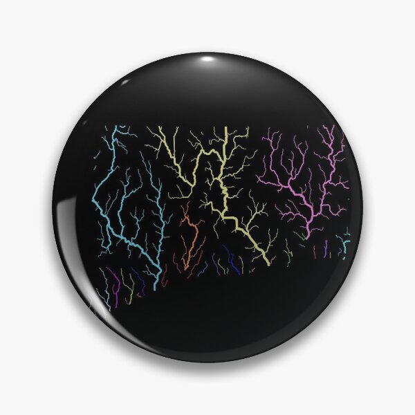Item preview, Connecticut River Basin Map in Rainbow Colours with Black Background designed and sold by GrasshopperGeo.