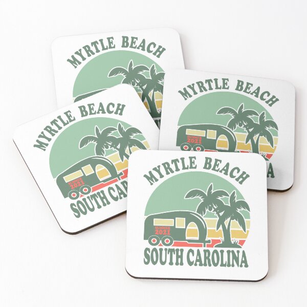 Item preview, Myrtle Beach South Carolina Summer 2021 Vintage Palm Trees Retro Sunset designed and sold by ZEROXCOOL.