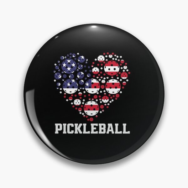 Item preview, Paddleball Sports US Flag Patriotic Pickleball Heart designed and sold by ShopTheStyle.