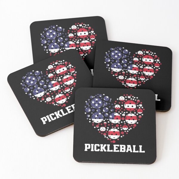Item preview, Paddleball Sports US Flag Patriotic Pickleball Heart designed and sold by ShopTheStyle.