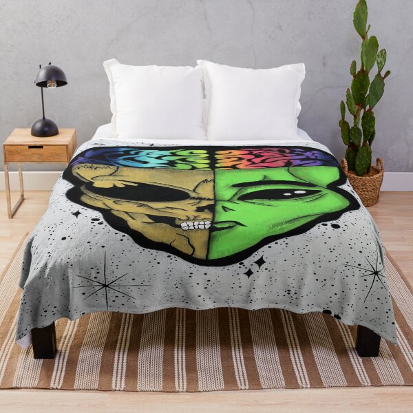 Item preview, Alien/skull Half and half design designed and sold by Jjs TrippyDesigns.