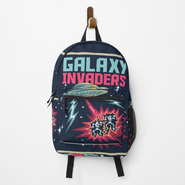 Item preview, Pixel Art Vector Illustration Alien Space UFO Invaders with 80s Video Game Colors Style designed and sold by Peekonet.