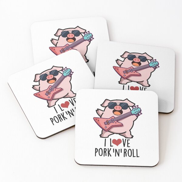 Item preview, I Love Pork And Roll Funny Pig Puns  designed and sold by punnybone.