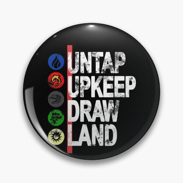 Item preview, MTG Magic Phases - Untap Upkeep Draw Land red designed and sold by MWDG-DesignsMTG.