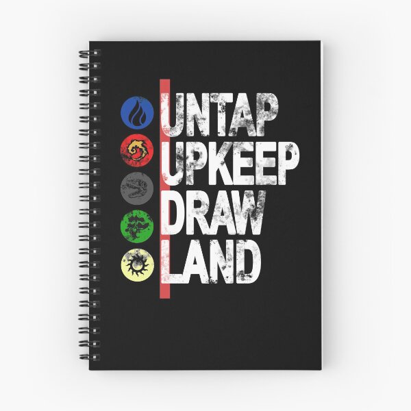 Item preview, MTG Magic Phases - Untap Upkeep Draw Land red designed and sold by MWDG-DesignsMTG.