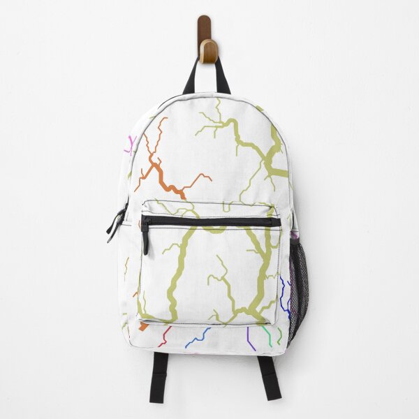 Item preview, Connecticut River Basin Map in Rainbow Colours with White Background designed and sold by GrasshopperGeo.