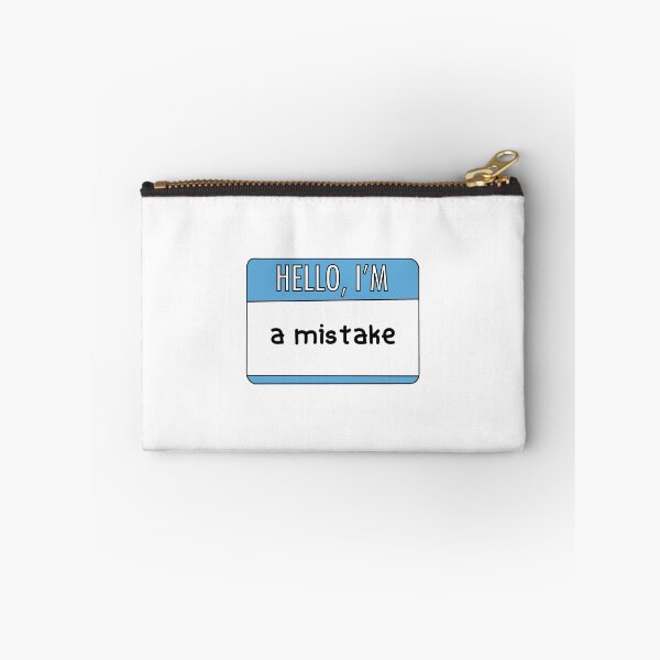 Item preview, ‘Hello, I’m a mistake’ name tag, Blue designed and sold by amphoterica.