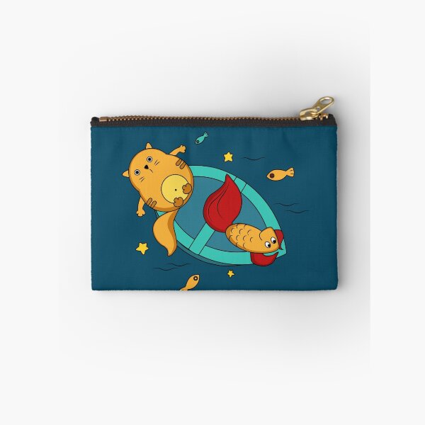 Item preview, Cat and fish in the boat designed and sold by stickerium.