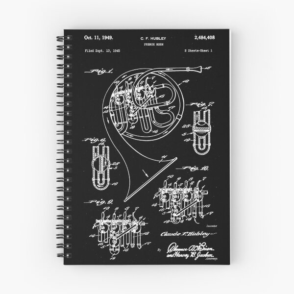Item preview, French Horn Player Cool Patent Style French Horn designed and sold by weirdrelatives.